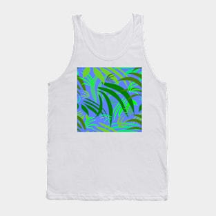 Fronds on Periwinkle Repeat 5748 Tank Top